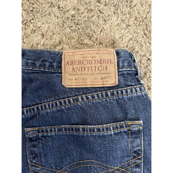 ABERCROMBIE FITCH 1892 Vintage Flare Jeans Low Rise 90s Y2K Made in USA 28x33 - Picture 5 of 12